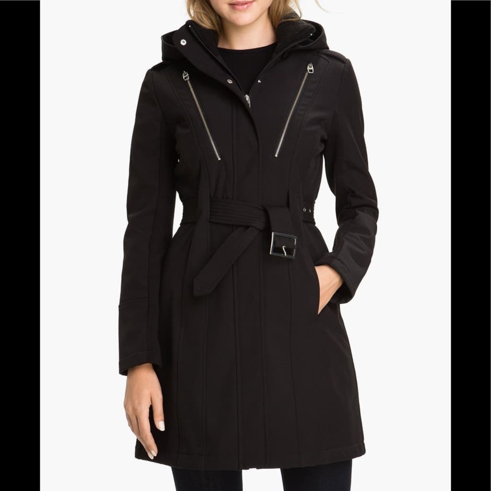 MISS SIXTY Black Wool Blend Belted Coat
